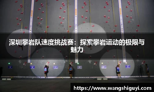 深圳攀岩队速度挑战赛：探索攀岩运动的极限与魅力